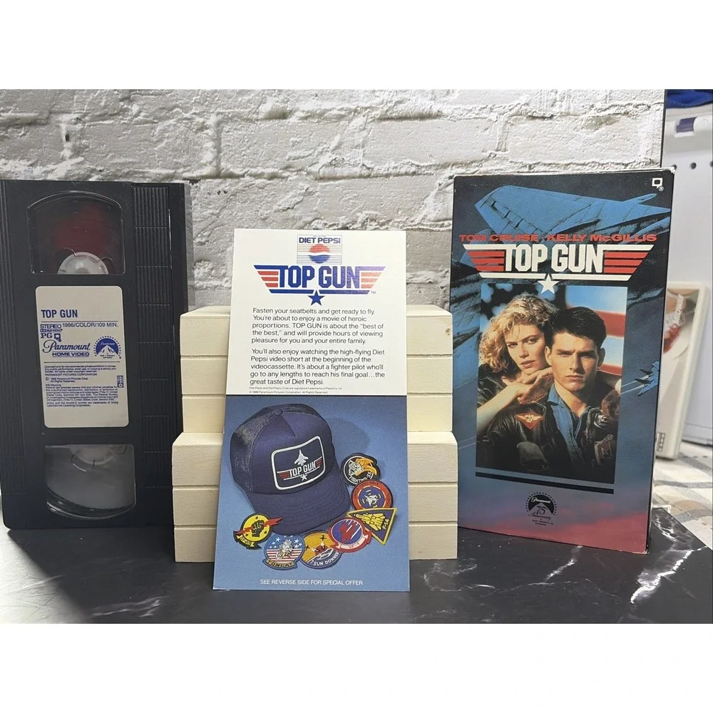 Top Gun VHS 1987 Paramount 75th Anniversary Tom Cruise Action Movie 1692